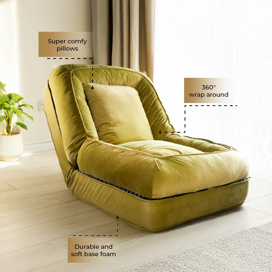 Natron floor sofa bed comes with multiple features.