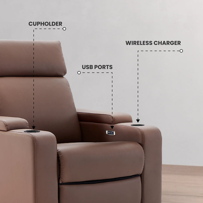 Neon Lite | Affordable 1 Seater Powered Recliner Chair With German Motors and Zero Wall Mechanism