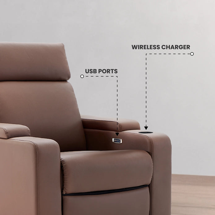Neon Lite | Affordable 1 Seater Powered Recliner Chair With German Motors and Zero Wall Mechanism