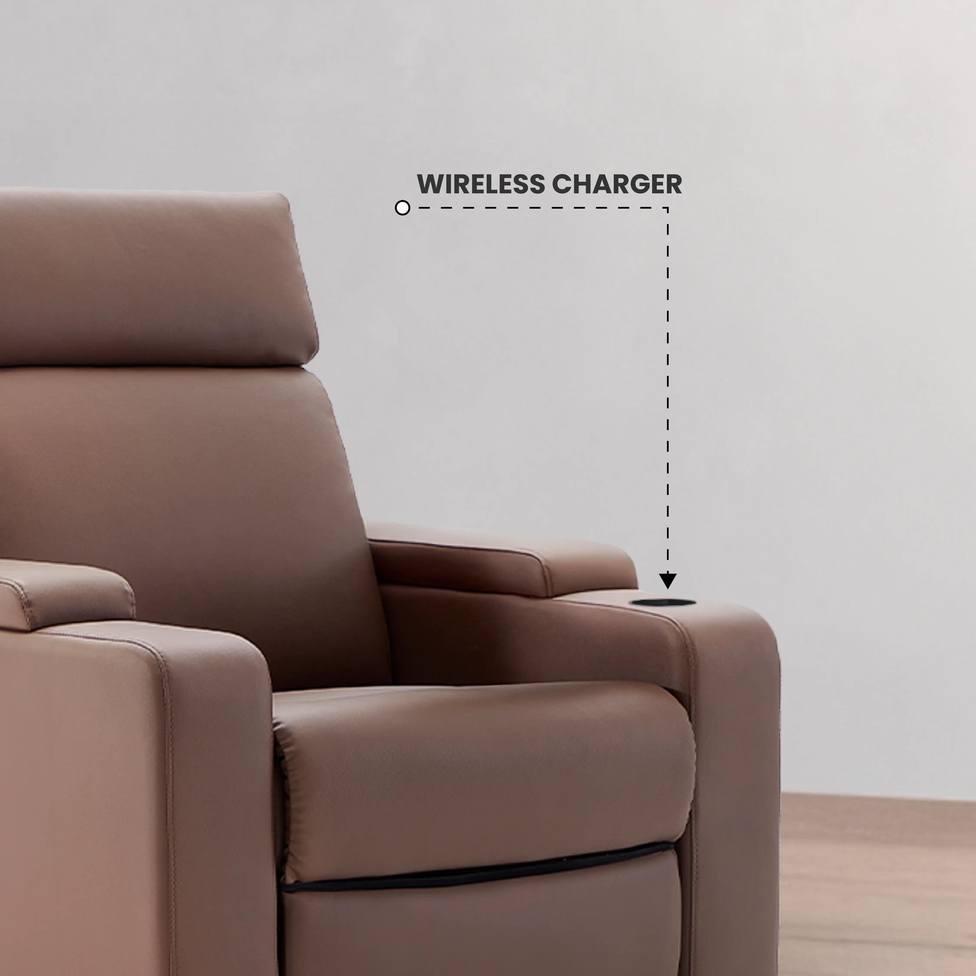Neon Lite | Affordable 1 Seater Powered Recliner Chair With German Motors and Zero Wall Mechanism