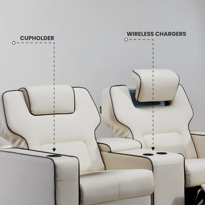 Platinum 2 Seater Motorized Recliner Sofa With USB Ports | Dual Motor | Atom Seating™ Home