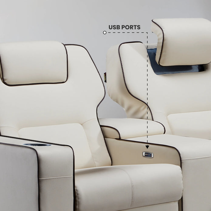 Platinum 2 Seater Motorized Recliner Sofa With USB Ports | Dual Motor | Atom Seating™ Home