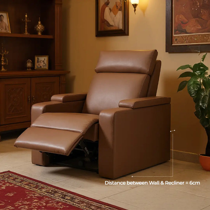 Neon Lite | Affordable 1 Seater Powered Recliner Chair With German Motors and Zero Wall Mechanism