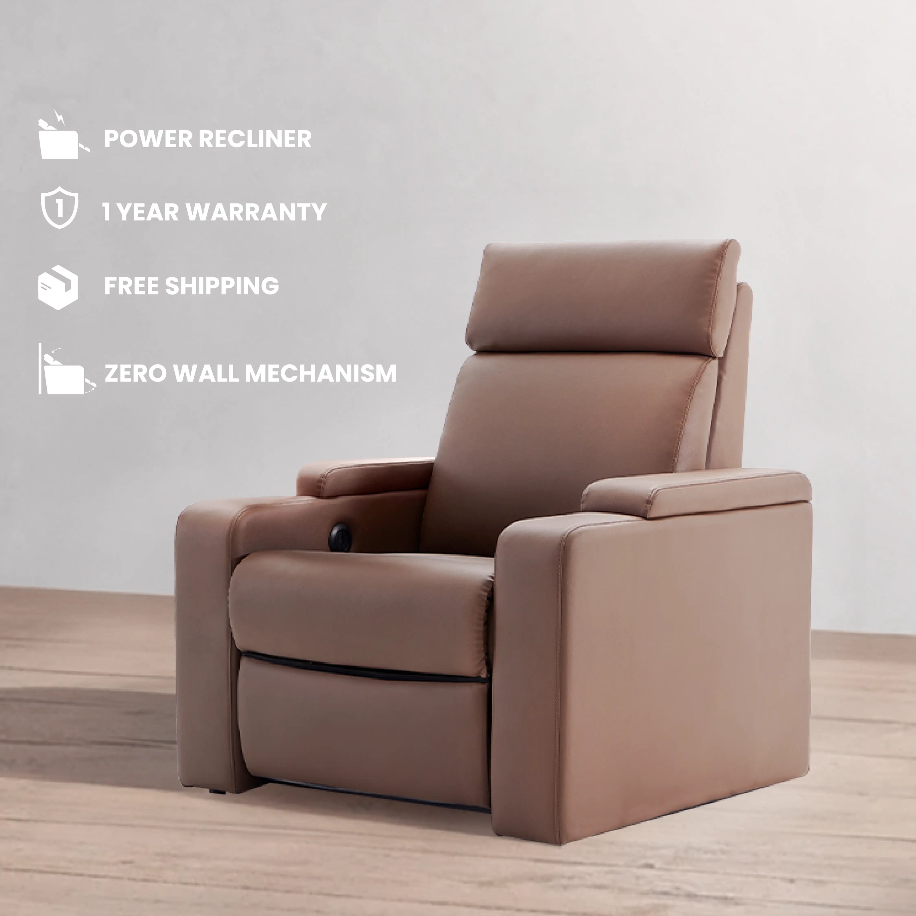 Neon Lite | Single Seater Electric Recliner Chair | Spacious Power Recliner With German Motors