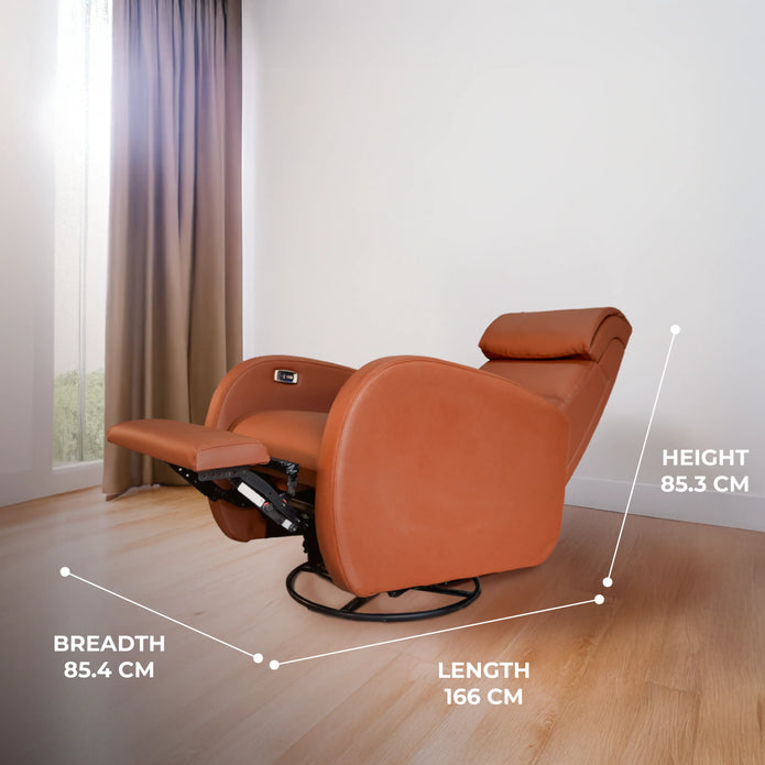 Niobium | 3R Mechanism | Rocking Recliner With USB Charger | Rock, Rotate, Recline