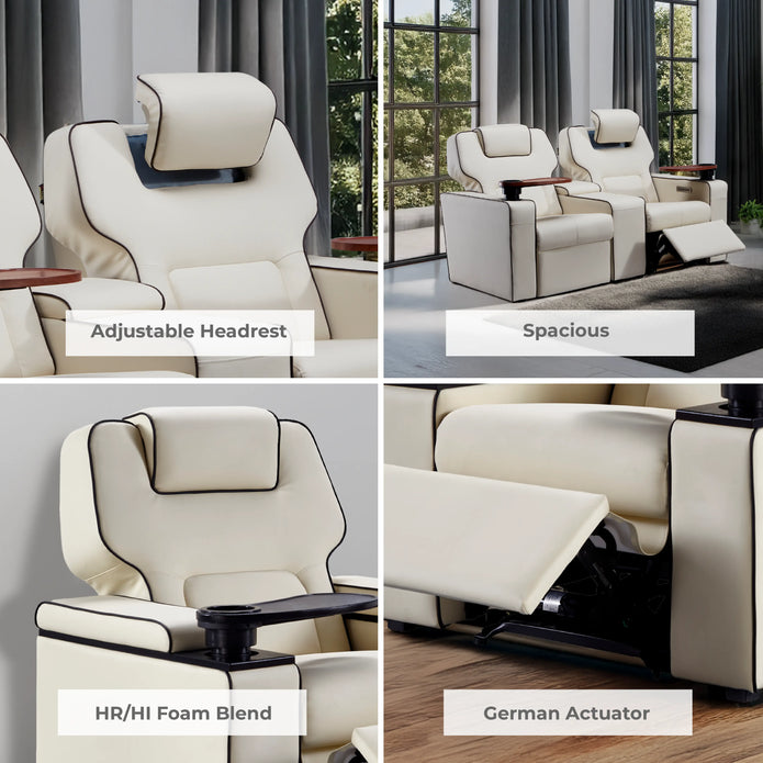 Platinum 2 Seater Motorized Recliner Sofa With USB Ports | Dual Motor | Atom Seating™ Home