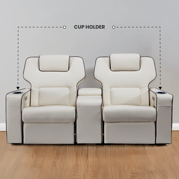 Platinum 2 Seater Motorized Recliner Sofa With USB Ports | Dual Motor | Atom Seating™ Home