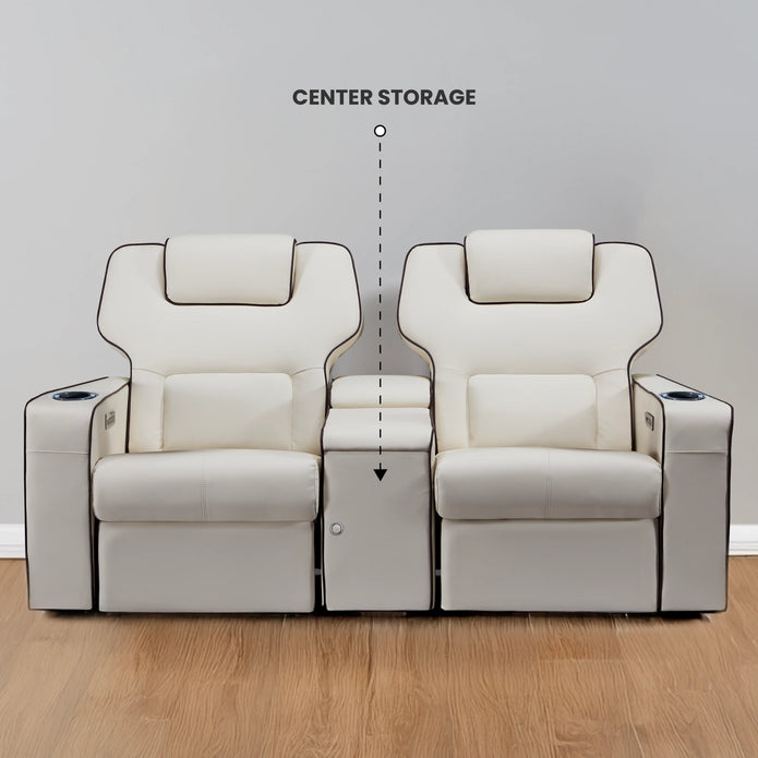 Platinum 2 Seater Motorized Recliner Sofa With USB Ports | Dual Motor | Atom Seating™ Home
