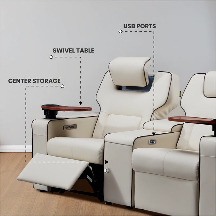 Platinum 2 Seater Motorized Recliner Sofa With USB Ports | Dual Motor | Atom Seating™ Home