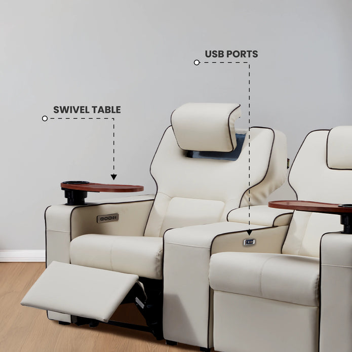 Platinum 2 Seater Motorized Recliner Sofa With USB Ports | Dual Motor | Atom Seating™ Home