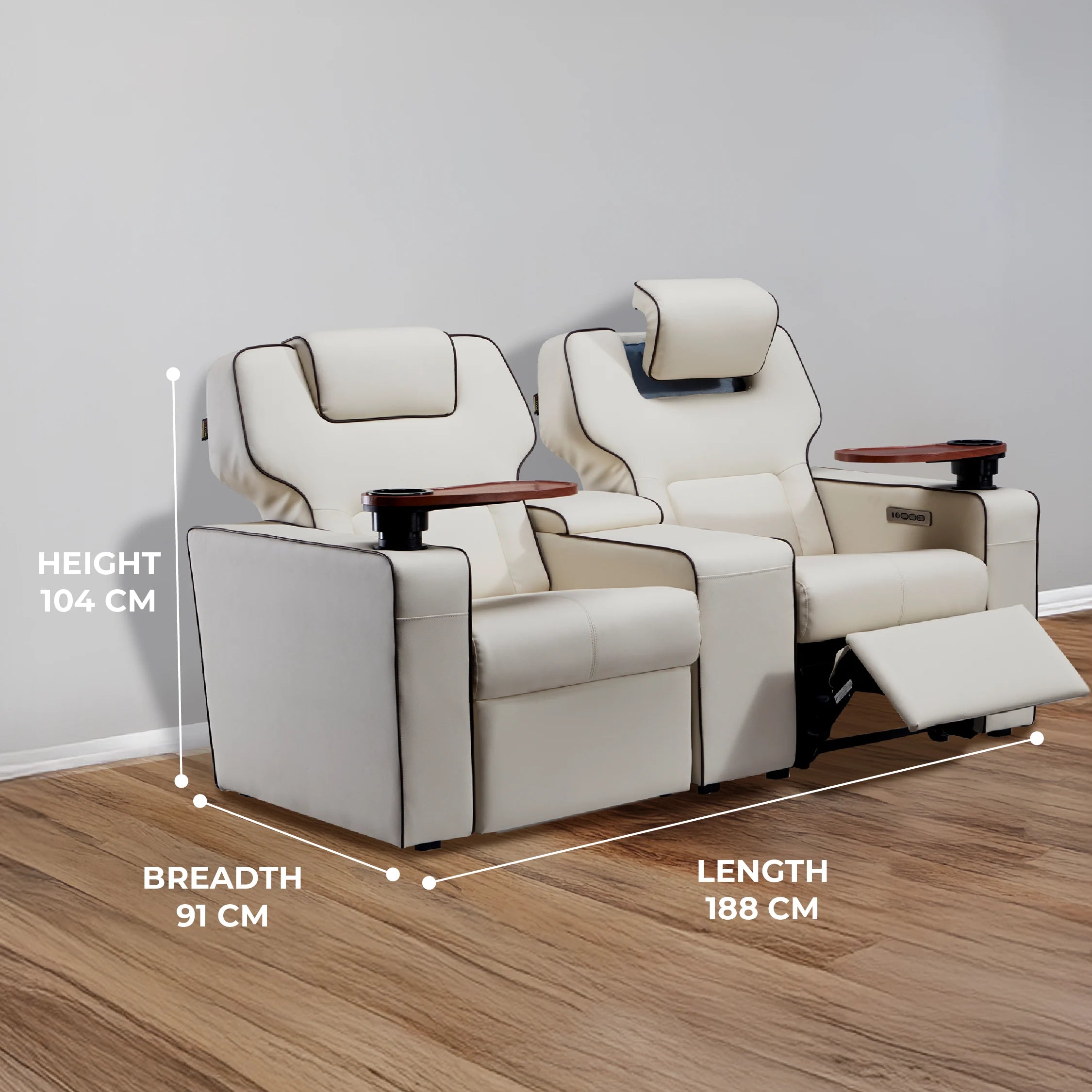 Platinum Recliner Sofa in Urbane Collection | 1 & 2 Seater Premium Recliner Sofa | German Motors | 3 Year Warranty | Free Shipping